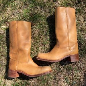 Frye Made in USA Vintage Frye Campus Boots Banana Leather 11 D 3M18774 2951 W